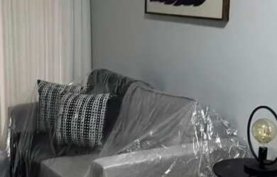 Imagem: O apartamento possui 1 Dormitório, 1 Banheiro, 1 Vaga na garagem