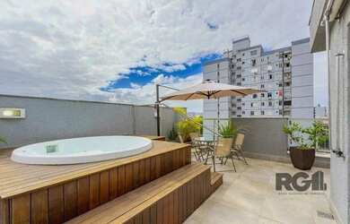 Imagem: O apartamento na cobertura possui 3 Dormitórios, 3 Banheiros