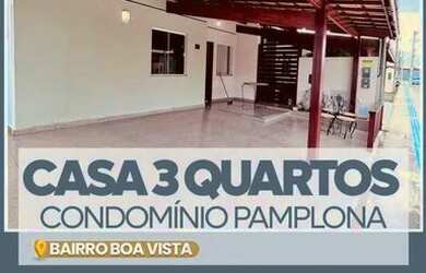 Imagem: A casa em condomínio possui 3 Dormitórios, 1 Banheiro, 2 Vagas