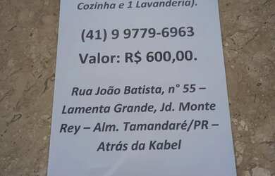 Imagem: A casa possui 1 Dormitório, 1 Banheiro, 1 Vaga na garagem