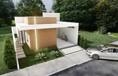 Imagem: A casa em condomínio possui 3 Dormitórios, 2 Banheiros, 126m²