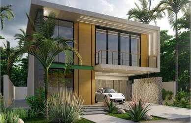 Imagem: A casa em condomínio possui 3 Dormitórios, 1 Banheiro, 2 Vagas