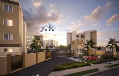 Imagem: O apartamento possui 2 Dormitórios, 1 Banheiro, 1 Vaga na garagem