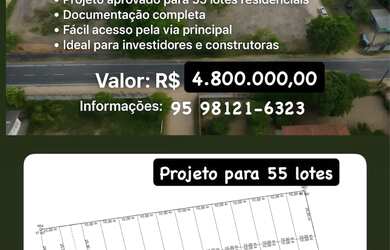 Imagem: O terreno possui 17000m² de Área e está localizado em Paraviana