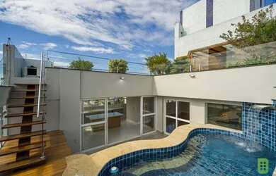 Imagem: O apartamento na cobertura possui 3 Dormitórios, 5 Banheiros