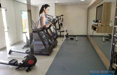 Imagem: O apartamento possui 1 Dormitório, 1 Banheiro, 2 Vagas na garagem