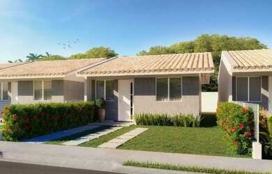 Imagem: A casa possui 2 Dormitórios, 1 Banheiro, 2 Vagas na garagem