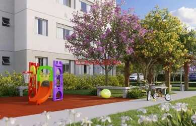 Imagem: O apartamento possui 2 Dormitórios, 1 Banheiro, 1 Vaga na garagem