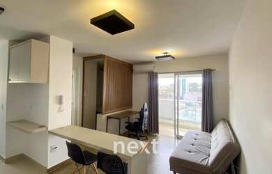 Imagem: O apartamento possui 1 Dormitório, 1 Banheiro, 1 Vaga na garagem