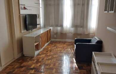 Imagem: O apartamento possui 1 Dormitório, 2 Banheiros, 1 Vaga na garagem