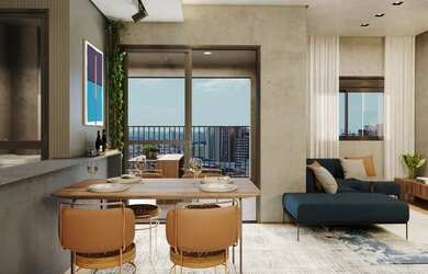 Imagem: O apartamento possui 2 Dormitórios, 1 Banheiro, 1 Vaga na garagem