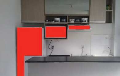 Imagem: O apartamento possui 2 Dormitórios, 1 Banheiro, 1 Vaga na garagem