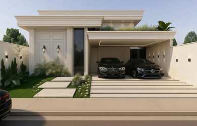 Imagem: A casa em condomínio possui 4 Dormitórios, 5 Banheiros, 4