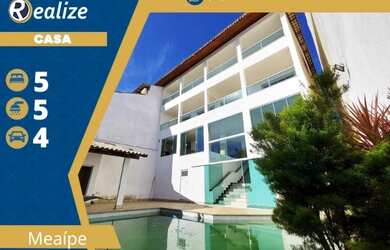 Imagem: A casa possui 5 Dormitórios, 5 Banheiros, 4 Vagas na garagem