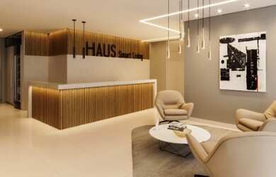 Imagem: O apartamento possui 1 Dormitório, 1 Banheiro, 1 Vaga na garagem