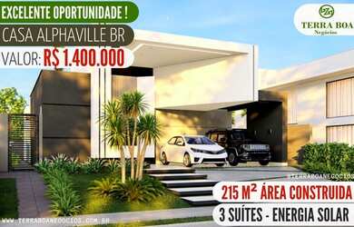 Imagem: A casa em condomínio possui 3 Dormitórios, 4 Banheiros, 2