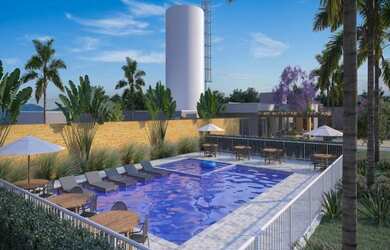 Imagem: O apartamento possui 2 Dormitórios, 2 Banheiros, 1 Vaga na