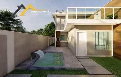 Imagem: A casa possui 3 Dormitórios, 2 Banheiros, 3 Vagas na garagem