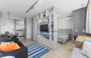 Imagem: O apartamento possui 1 Dormitório, 1 Banheiro, 43m² de Área