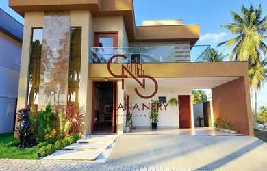 Imagem: A casa em condomínio possui 4 Dormitórios, 3 Banheiros, 2