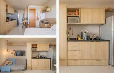 Imagem: O apartamento possui 1 Dormitório, 1 Banheiro, Imóvel novo