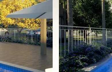 Imagem: O apartamento possui 2 Dormitórios, 1 Banheiro, 1 Vaga na garagem