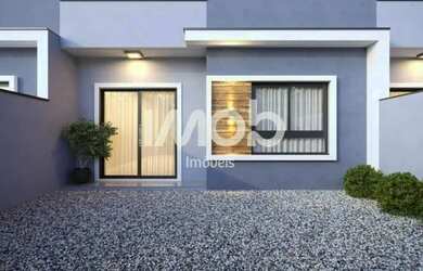 Imagem: A casa possui 2 Dormitórios, 1 Banheiro, 2 Vagas na garagem