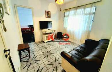 Imagem: O apartamento possui 1 Dormitório, 1 Banheiro, 1 Vaga na garagem