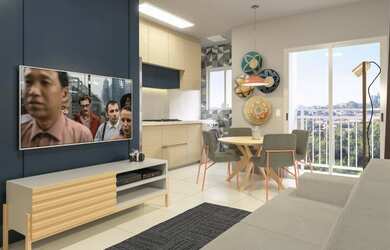 Imagem: O apartamento possui 3 Dormitórios, 1 Banheiro, 1 Vaga na garagem