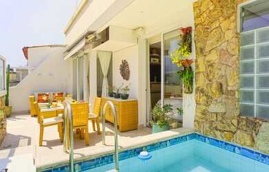 Imagem: O apartamento na cobertura possui 3 Dormitórios, 4 Banheiros