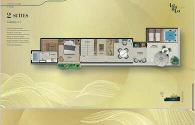 Imagem 4: Apartamento para venda com 149 metros quadrados com 2 quartos em Lourdes...