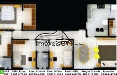 Imagem: O apartamento possui 4 Dormitórios, 3 Banheiros, 2 Vagas na