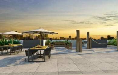 Imagem: O apartamento possui 2 Dormitórios, 1 Banheiro, 1 Vaga na garagem