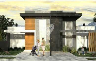 Imagem: A casa possui 3 Dormitórios, 1 Banheiro, 2 Vagas na garagem