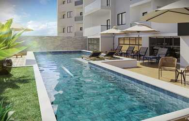 Imagem: O apartamento possui 2 Dormitórios, 2 Banheiros, 1 Vaga na