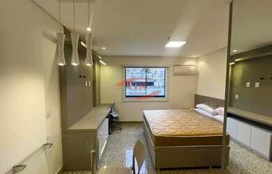 Imagem: O studio possui 1 Dormitório, 1 Banheiro, 23m² de Área e