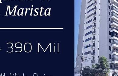 Imagem: O apartamento possui 1 Dormitório, 1 Banheiro, 1 Vaga na garagem