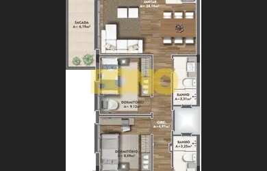 Imagem 1: Grand Solaro Residence. Churrasqueira, Ar-condicionado, 110m² de Áreae2...