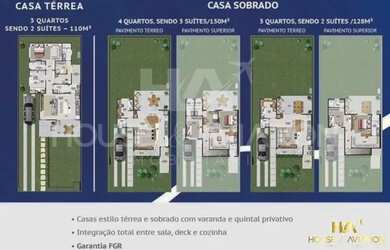 Imagem: A casa possui 4 Dormitórios, 5 Banheiros, 4 Vagas na garagem