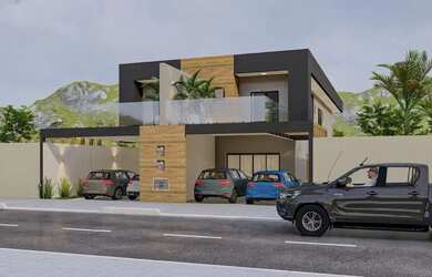 Imagem: A casa possui 3 Dormitórios, 4 Banheiros, 2 Vagas na garagem