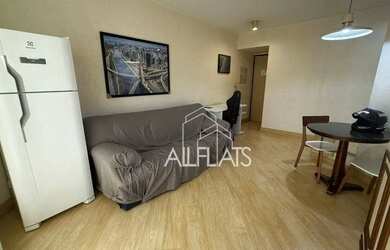 Imagem: Flat com 1 dormitório para alugar, 55 m² por R$ 6.500,00/mês