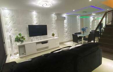 Imagem: A casa em condomínio possui 4 Dormitórios, 5 Banheiros, 1