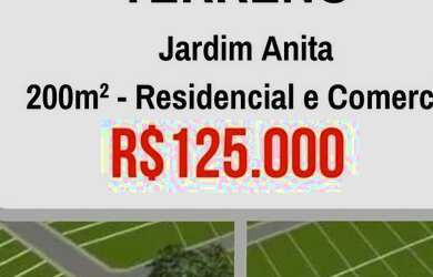 Imagem: O terreno possui 200m² de Área e está localizado em Jardim