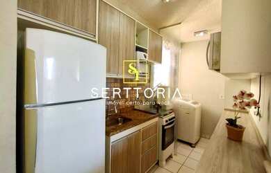 Imagem: O apartamento possui 2 Dormitórios, 1 Banheiro, 1 Vaga na garagem