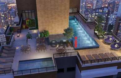 Imagem: O studio possui 1 Dormitório, 1 Banheiro, 26m² de Área e