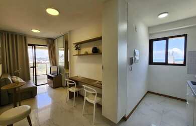 Imagem: O apartamento possui 1 Dormitório, 1 Banheiro, 1 Vaga na garagem