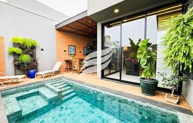 Imagem: A casa em condomínio possui 3 Dormitórios, 4 Banheiros, 2