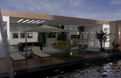 Imagem: A casa em condomínio possui 4 Dormitórios, 5 Banheiros, 4