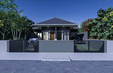 Imagem: A casa possui 2 Dormitórios, 1 Banheiro, 1 Vaga na garagem