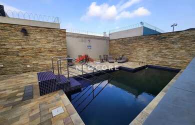 Imagem: O apartamento possui 1 Dormitório, 2 Banheiros, 1 Vaga na garagem